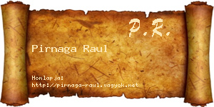 Pirnaga Raul névjegykártya